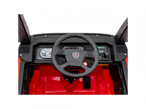 Camion electric pentru copii, SCANIA R-SERIES, tractiune 4x4, 180W, 12V 14Ah, echipare premium, rosu [14]