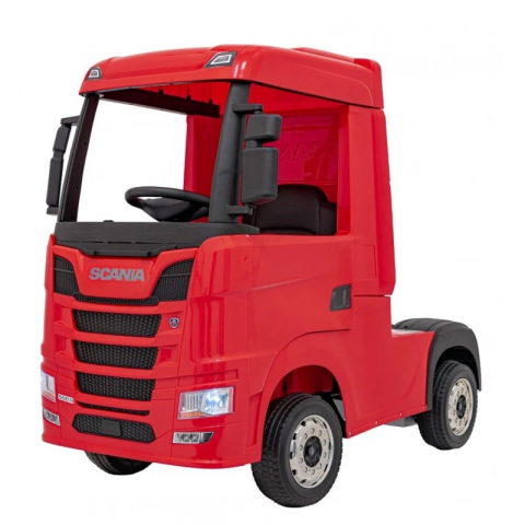 Special Ride on vehicles - Licensed electri ride-on truck for children, SCANIA R-SERIES, 4x4, 180W, 12V 14Ah, premium equiped, red