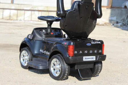 Licensed ride-on Ford Ranger 3 in 1, electric stroller for children, black [5]