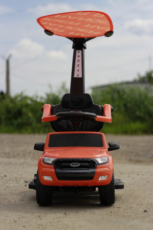 Licensed electric ride-on stroller for children Ford Ranger 3 in 1, standard equiped, orange [1]