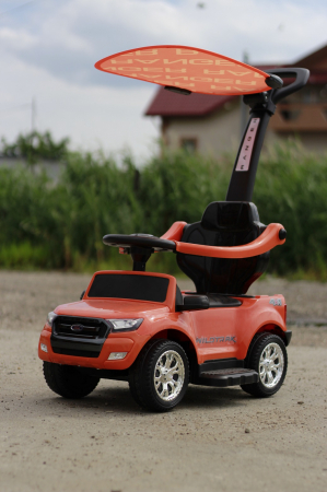 Licensed electric ride-on stroller for children Ford Ranger 3 in 1, standard equiped, orange [6]
