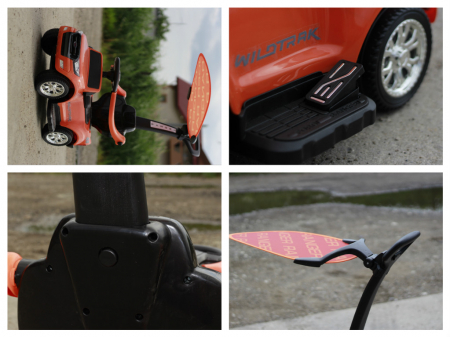 Licensed electric ride-on stroller for children Ford Ranger 3 in 1, standard equiped, orange [8]