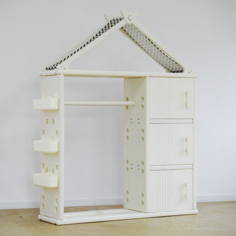 Organizer cabinet for the child's room, accessories included, HDPE material, multiple storage options, white [2]