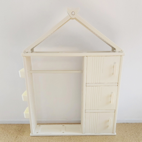 Organizer cabinet for the child's room, accessories included, HDPE material, multiple storage options, white [9]