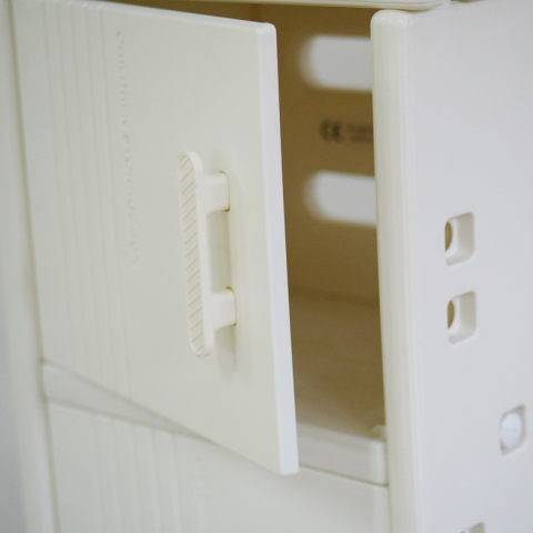 Organizer cabinet for the child's room, accessories included, HDPE material, multiple storage options, white [8]