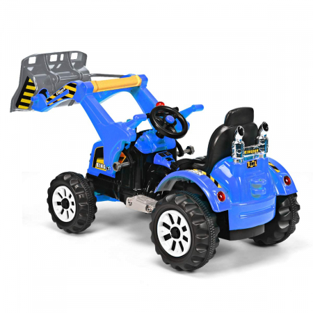 Excavator electric pentru copii 3-6 ani, model JS328, 90W putere, 12V, STANDARD #Albastru [14]