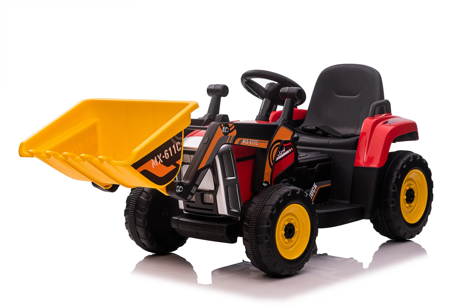 Electric Ride-On cars - Ride-on electric excavator for children BJ611C, 60W, 12V, bluetooth, remote control included, red