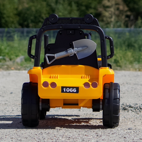 Electric ride-on excavator for children, model BJYT1066, 60W, 6V, remote control included, yellow [6]