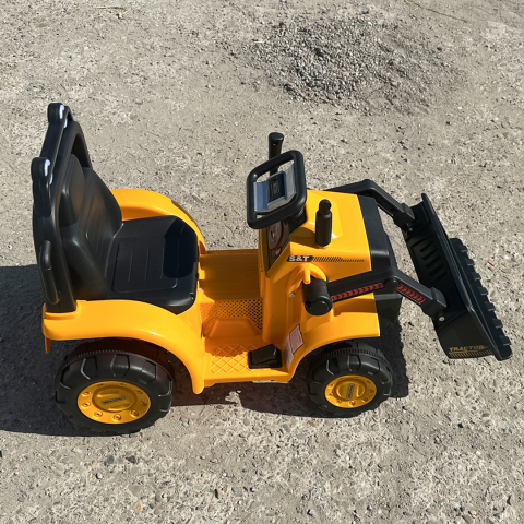 Electric ride-on excavator for children, model BJYT1066, 60W, 6V, remote control included, yellow [12]