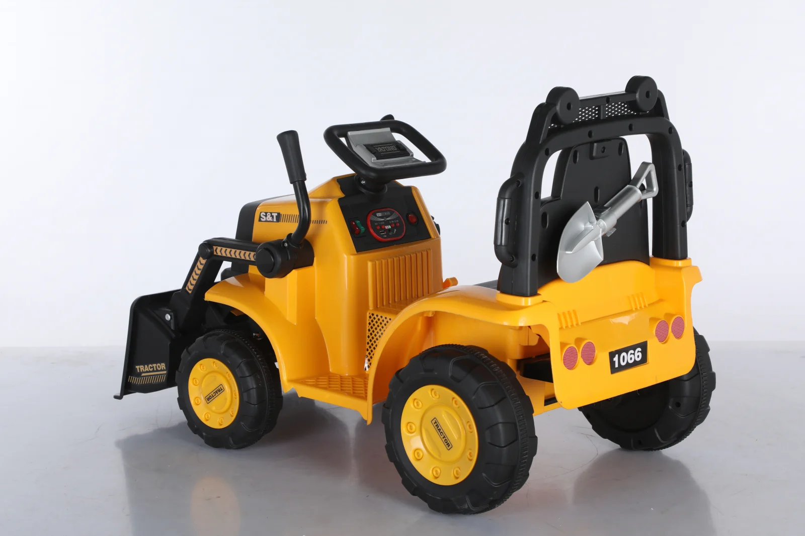 Excavator electric pentru copii BJYT1066, 60W, 6V, cu telecomanda, galben [3]