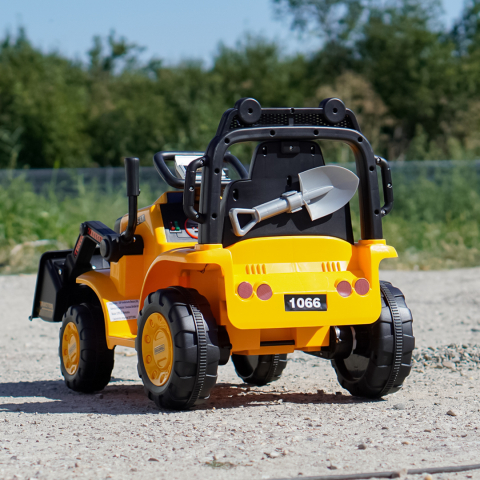 Electric ride-on excavator for children, model BJYT1066, 60W, 6V, remote control included, yellow [5]