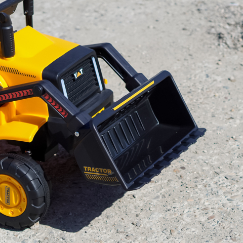 Electric ride-on excavator for children, model BJYT1066, 60W, 6V, remote control included, yellow [10]