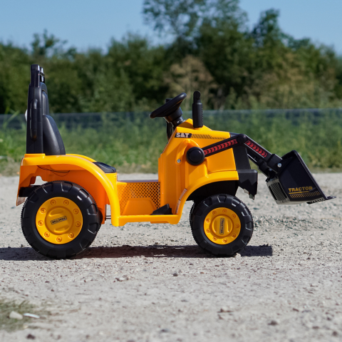 Electric ride-on excavator for children, model BJYT1066, 60W, 6V, remote control included, yellow [8]