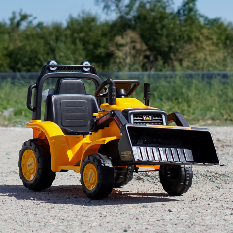 Electric ride-on excavator for children, model BJYT1066, 60W, 6V, remote control included, yellow [2]