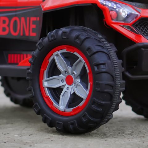 Excavator  pentru copii cu bascula electrica, model Bonet, 60W 12V, telecomanda, rosu [10]