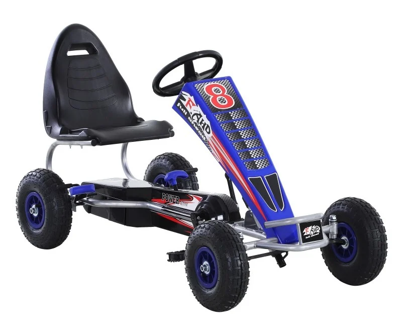 Special Ride on vehicles - GO Kart with pedals, for 6-15 years, model F8-3, inflatable wheels, blue