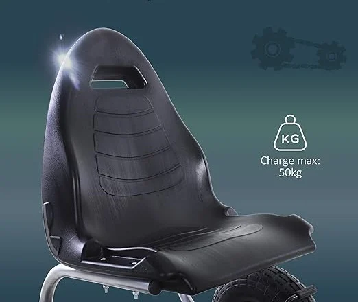 GO Kart cu pedale, pentru 6-15 ani, model F8-3, roti gonflabile, rosu [3]