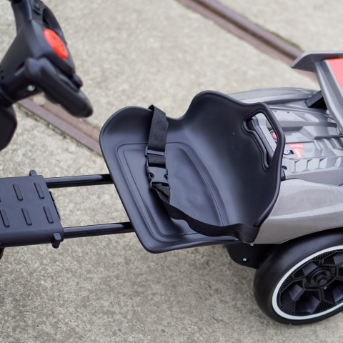 Go-Kart electric 3-7 ani, 70W, 12V 4.5Ah,  roti moi si telecomanda, gri [7]