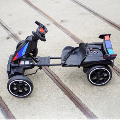 Go-Kart electric 3-7 ani, 70W, 12V 4.5Ah,  roti moi si telecomanda, negru [14]