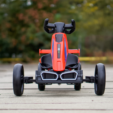 Go-Kart electric 3-7 ani, 70W, 12V 4.5Ah,  roti moi si telecomanda, rosu [2]