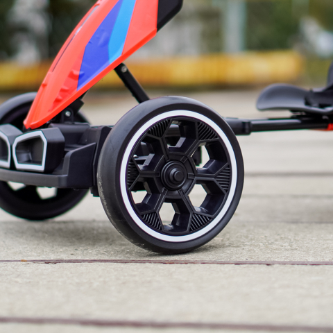 Go-Kart electric 3-7 ani, 70W, 12V 4.5Ah,  roti moi si telecomanda, rosu [9]