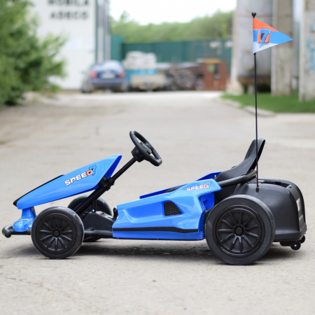 Go Kart electric A035 F1, 24V 7Ah, roti moi, albastru [12]