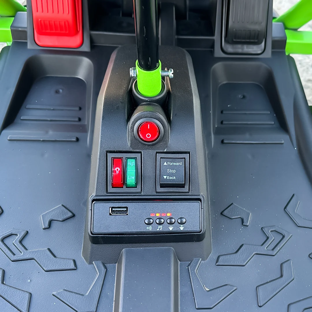 Go-Kart electric cu functie DRIFT, 4-8 ani, 300W, 24V 10Ah, scaun tapitat, verde [16]