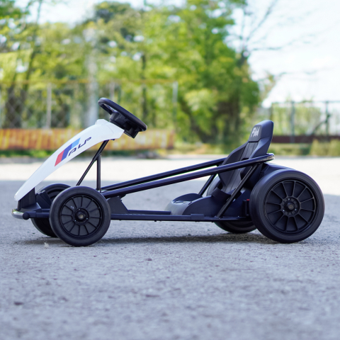 Electric ride-on kart for kids, 500W, 24V, soft wheels, drift function, white [7]