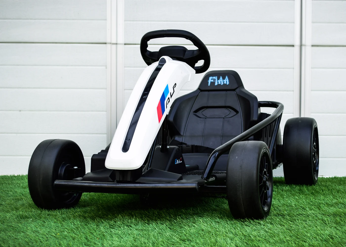 Electric ride-on kart for kids, 500W, 24V, soft wheels, drift function, white [3]