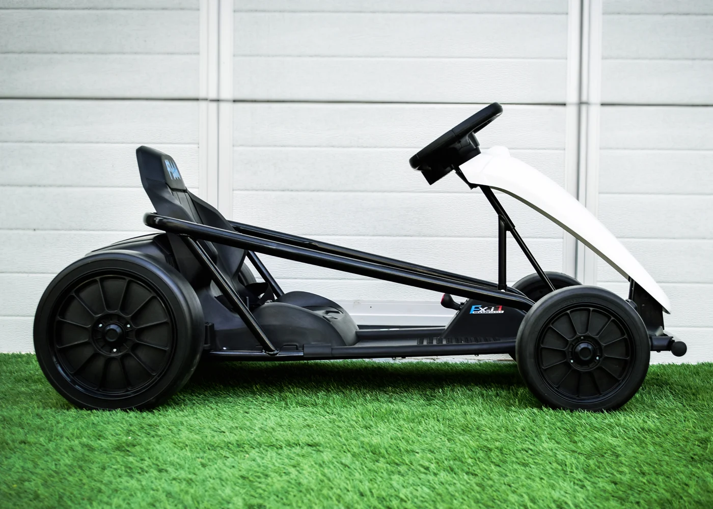Electric ride-on kart for kids, 500W, 24V, soft wheels, drift function, white [4]