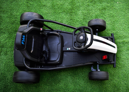 Electric ride-on kart for kids, 500W, 24V, soft wheels, drift function, white [1]