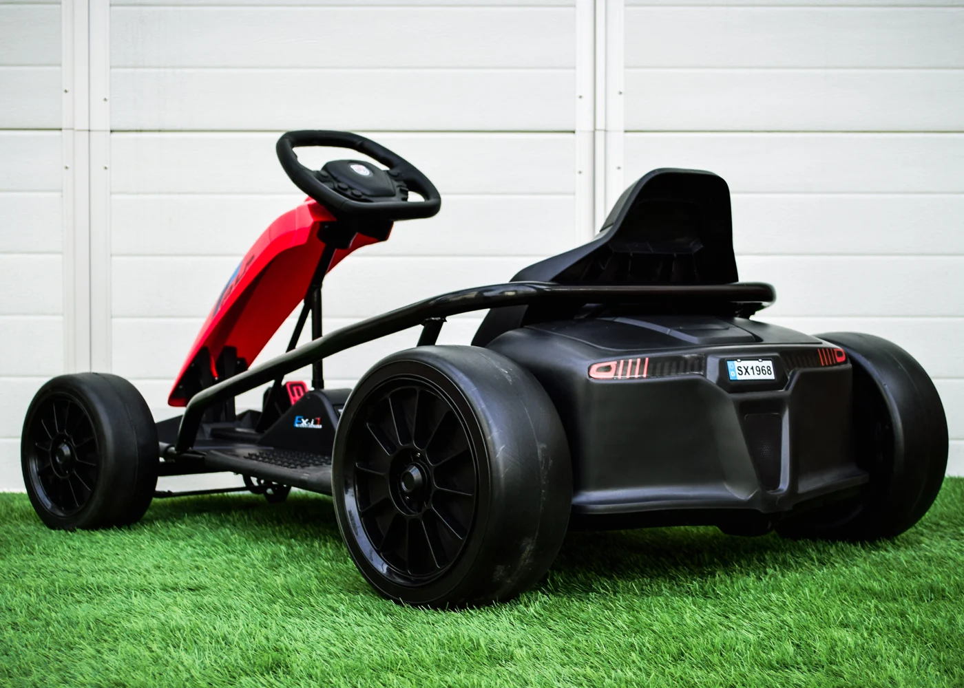 Electric ride-on kart for kids, 500W, 24V, soft wheels, drift function, red [8]
