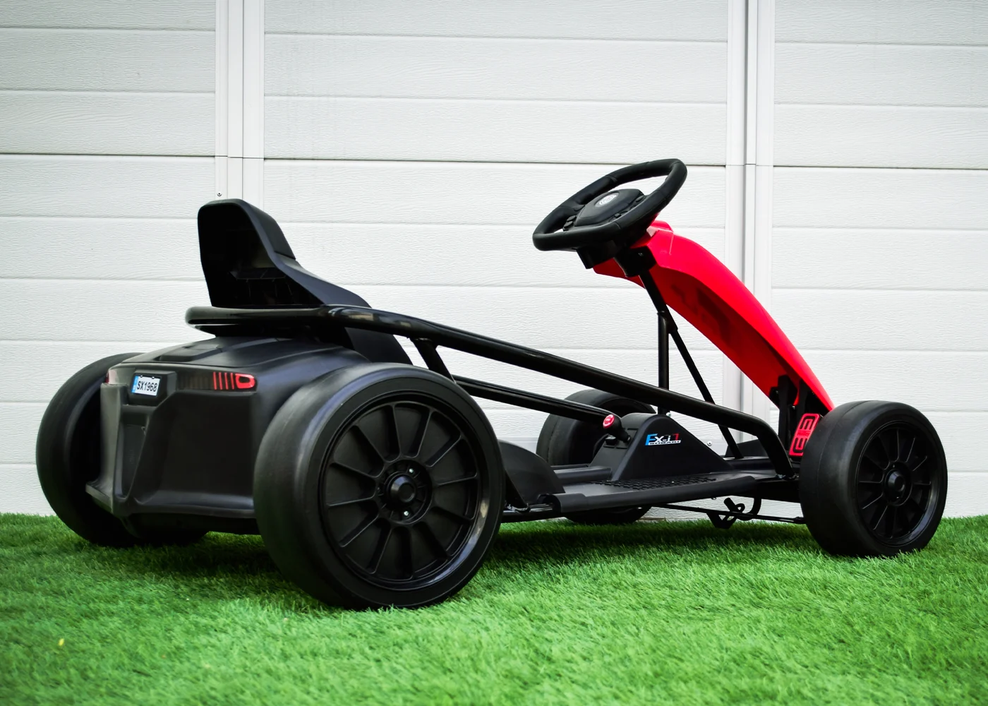 Electric ride-on kart for kids, 500W, 24V, soft wheels, drift function, red [5]