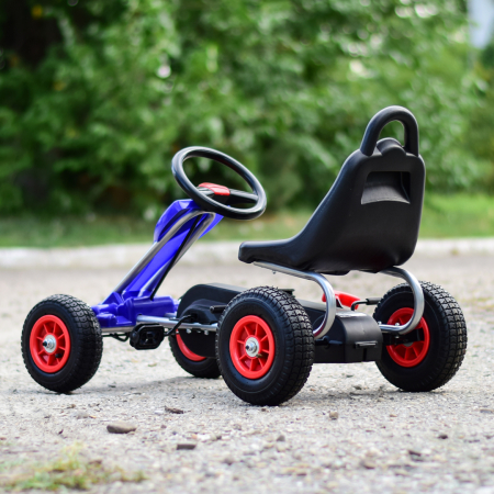 Go-Kart with pedals A-05-1, for children 3-8 years, with inflatable wheels, blue [5]