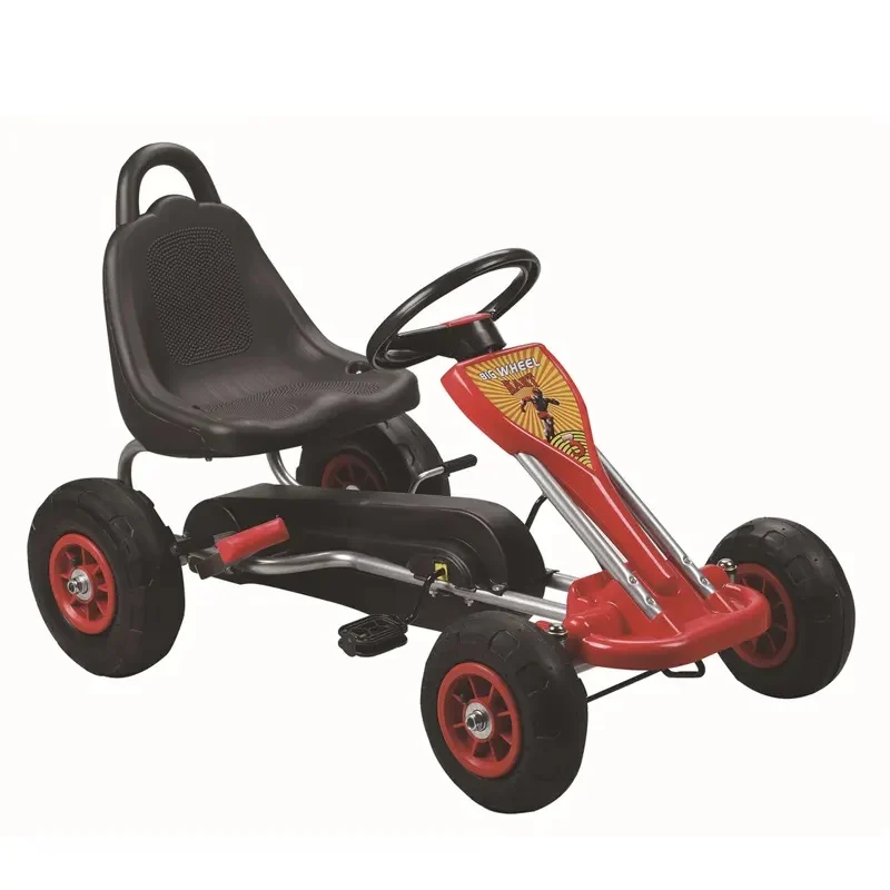 Special Ride on vehicles - Go-Kart with pedals A-05-1, for children 3-8 years, with inflatable wheels, red