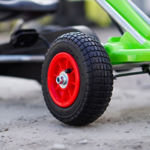 Go-Kart with pedals A-05-1, for children 3-8 years, with inflatable wheels, green [10]