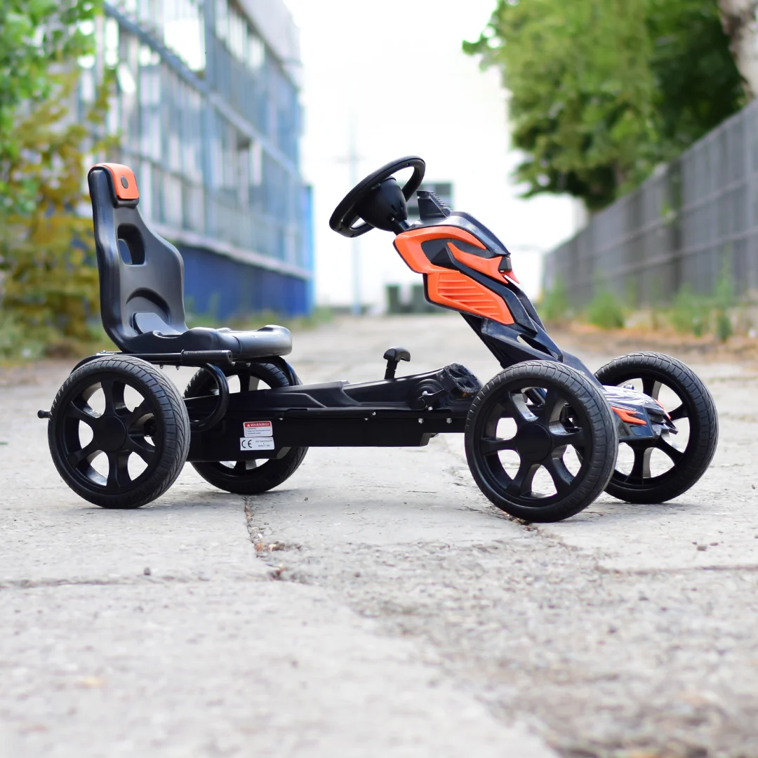 Ride on kart with pedals for children 5-10 years, Thunder, EVA wheels, black [4]