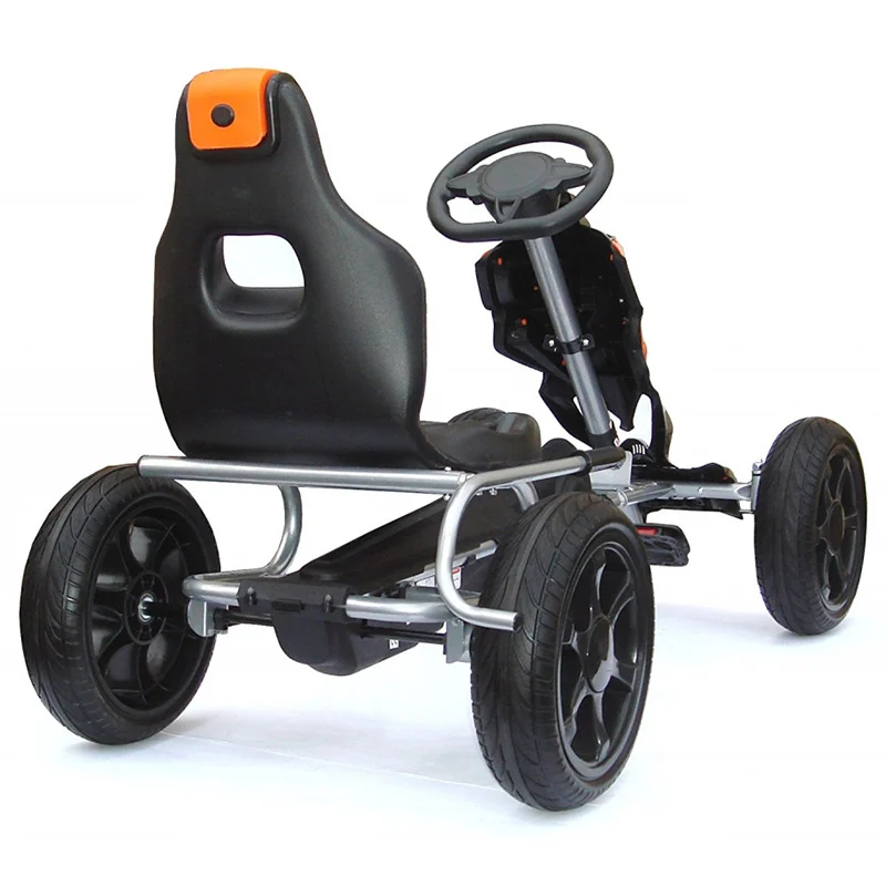 Ride on kart with pedals for children 5-10 years, Thunder, EVA wheels, black [11]