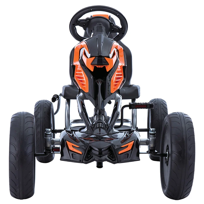 Ride on kart with pedals for children 5-10 years, Thunder, EVA wheels, black [10]