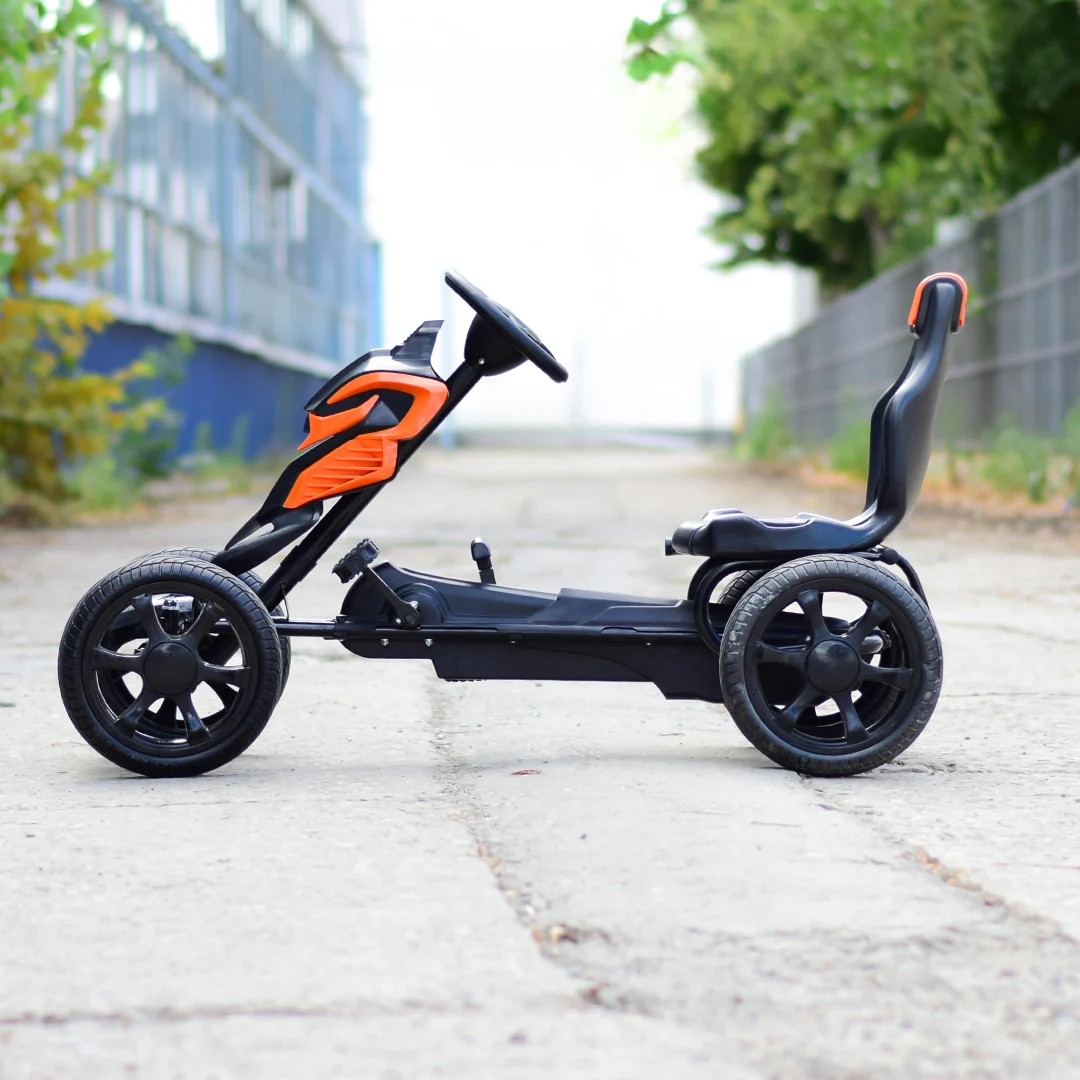 Ride on kart with pedals for children 5-10 years, Thunder, EVA wheels, black [5]