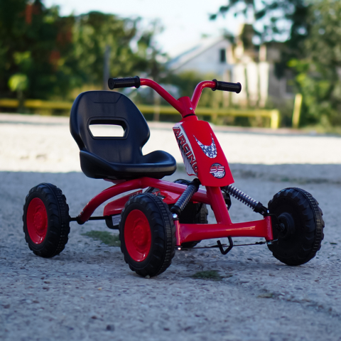 Kart cu pedale pentru copii intre 2 si 6 ani, rosu [2]