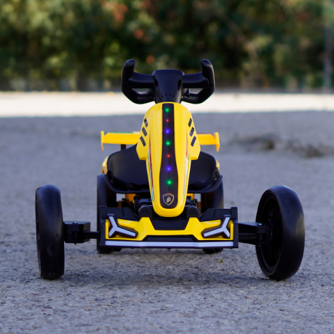 Kart electric copii 3-7 ani, 70W, 12V 4.5Ah,  roti moi si telecomanda, galben [1]
