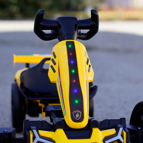 Kart electric copii 3-7 ani, 70W, 12V 4.5Ah,  roti moi si telecomanda, galben [12]