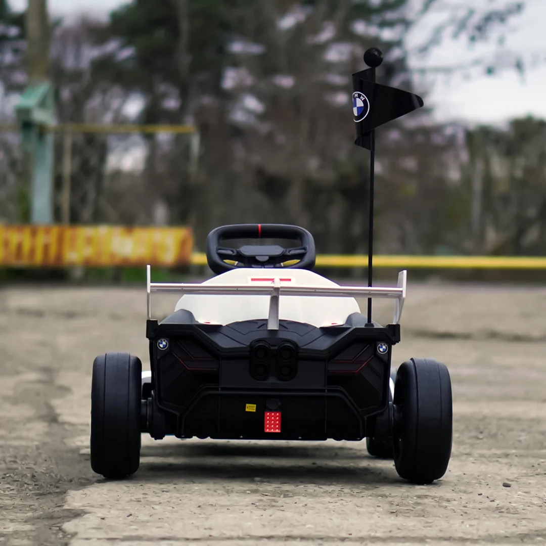 Kids Electric Go-Kart BMW Motorsport, 500W Power, Adjustable Chassis, White [10]