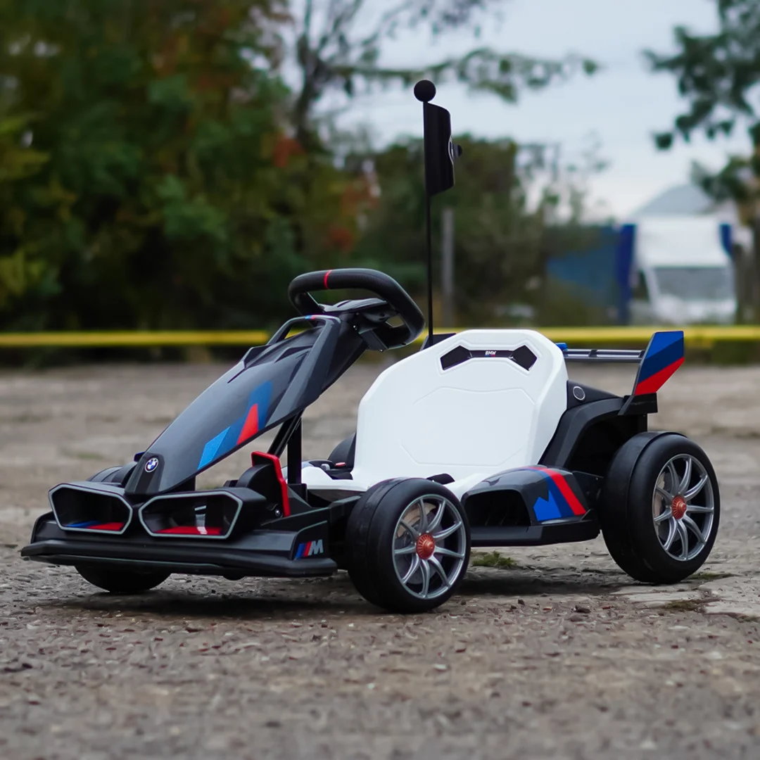 Kids Electric Go-Kart BMW Motorsport, 500W Power, Adjustable Chassis, gray [1]