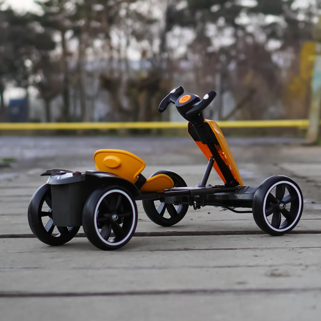 Electric GoKart V2 for Kids 3–7 Years, 12V 45W, Parental Control Remote, Bluetooth Music, Foldable Kids Go Kart, yellow [2]