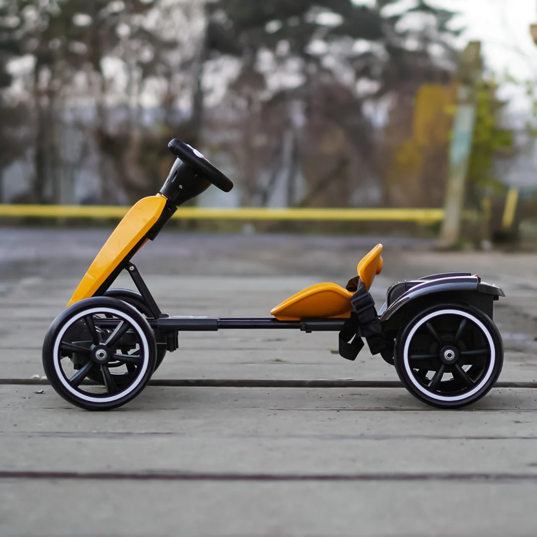 Electric GoKart V2 for Kids 3–7 Years, 12V 45W, Parental Control Remote, Bluetooth Music, Foldable Kids Go Kart, yellow [7]