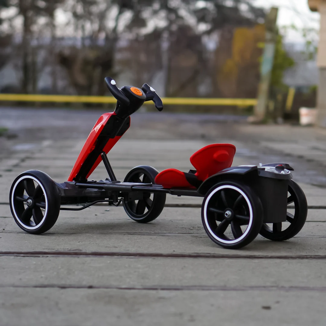 Electric GoKart V2 for Kids 3–7 Years, 12V 45W, Parental Control Remote, Bluetooth Music, Foldable Kids Go Kart, red [3]
