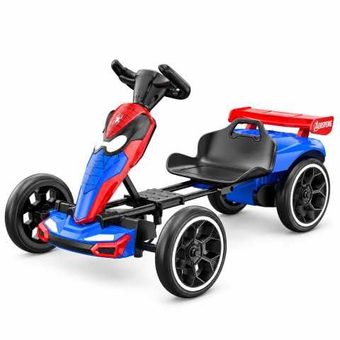 Masinute electrice - Kart electric, pentru copii 3-7 ani, 70W, 12V, cu roti moi si telecomanda inclusa, albastru