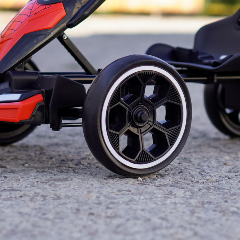 Kart electric, pentru copii 3-7 ani, 70W, 12V, cu roti moi si telecomanda inclusa, negru [14]